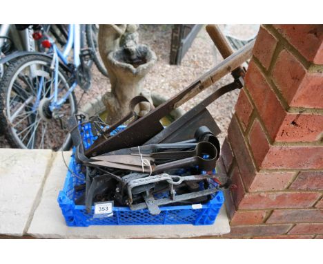 Collection of traps, sheep sheer tools etc