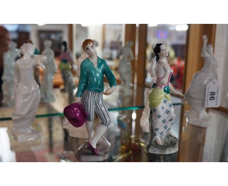 2 painted Royal Worcester figurines & 4 others