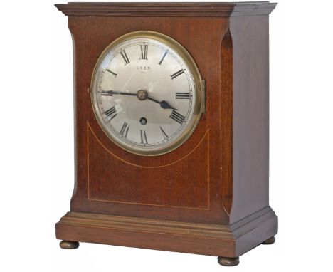London &amp; North Eastern Railway 5.5inch Mahogany cased Fusee Bracket clock supplied to the LNER circa 1930. The English ch