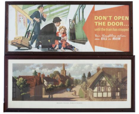 Carriage Prints x 2 BREDON VILLAGE, WORCESTERSHIRE by Ronald Lampitt from the London Midland C Series, of 1957,.together with