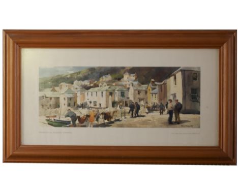 Carriage print MOUSEHOLE near PENZANCE, CORNWALL from an original water colour painting by Jack Merriott, R.I. from the Briti