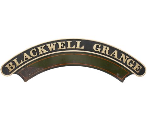 Nameplate BLACKWELL GRANGE  ex GWR Collett Grange Class 4-6-0 built at Swindon in 1936 as order number 308 and numbered 6806.