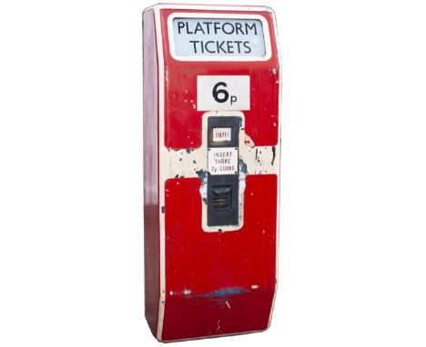 British Railways Southern Region platform ticket machine complete with enamel plates, makers plate ASSOCIATED AUTOMATION LTD,