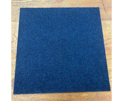 4 Boxes of 20, 500 x 500 Orion blue carpet tiles