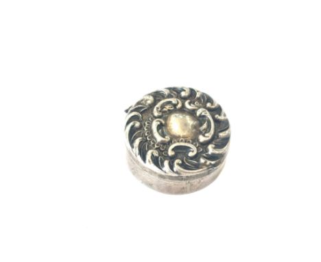 Vintage silver hallmarked pill box 