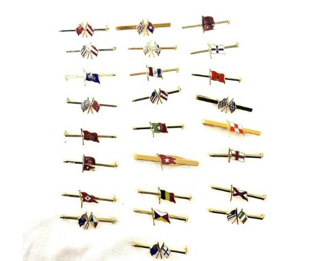 25 different Shipping Line tie clips including Cunard, P&amp;O, Booth Line and White Star (Titanic)