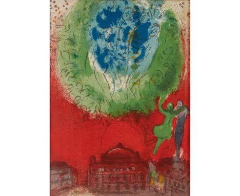 § MARC CHAGALL (RUSSIAN/FRENCH 1887-1985) L'OPERA (FROM DERRIÈRE LE MIROIR) - 1954 Lithograph, ed. 2500, bears pencil numberi