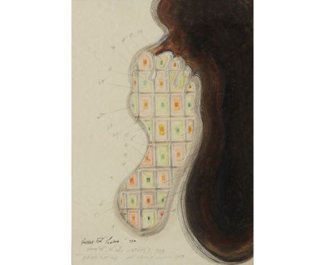 § PAUL NEAGU (ROMANIAN/BRITISH 1938-2004) HUMAN FOOT SHADOW, 1973 Signed, inscribed with title and dated '73 lower left, furt