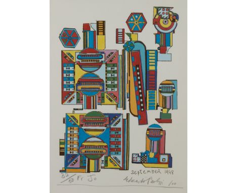 § EDUARDO PAOLOZZI K.B.E., R.A., H.R.S.A. (SCOTTISH 1924-2005) SEPTEMBER 1998 Lithograph, 32/50, titled in plate, signed, dat