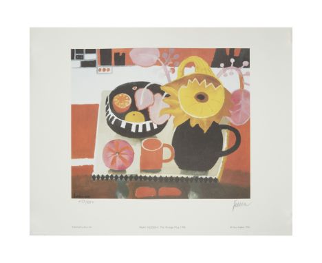 § MARY FEDDEN O.B.E., R.A., R.W.A. (BRITISH 1915-2012) THE ORANGE MUG - 1996 Lithograph, 473/550, signed and numbered in penc