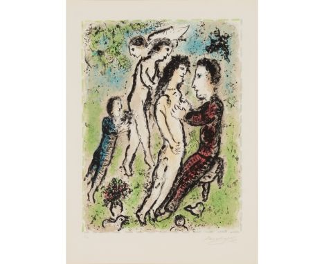 § MARC CHAGALL (RUSSIAN/FRENCH 1887-1985) YOUTH - 1985 Lithograph, 4/50, with the stamped signature and numbered in pencil, w