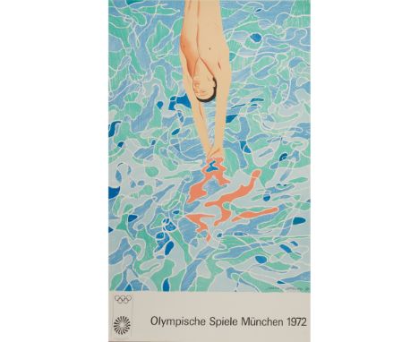 § DAVID HOCKNEY O.M., C.H., R.A. (BRITISH 1937-) OLYMPISCHE SPIELE MÜNCHEN, 1972 (BAGGOTT 34) Lithograph, signed and dated 19