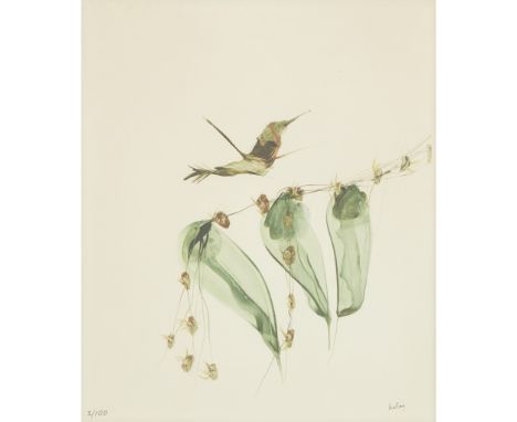 SIDNEY NOLAN (AUSTRALIAN 1917-1992) HUMMINGBIRD Lithograph, 3/100, signed and numbered in pencil to margin(65.5cm x 55cm (25.