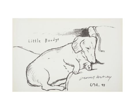 § DAVID HOCKNEY O.M., C.H., R.A. (BRITISH 1937-) LITTLE BOODGE - 1993 Off-set lithograph, published by 1853 Gallery, Salts Mi