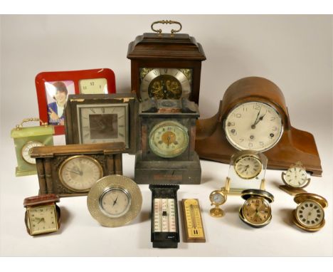 A Franz Hermie mantle clock, mahogany cased with Westminster chime manual wind mechanism, stamped Franz Hermie Germany 1050-0