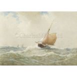 GEORGE STANFIELD WALTERS (BRITISH, 1838-1924) : A fishing boat returning to port