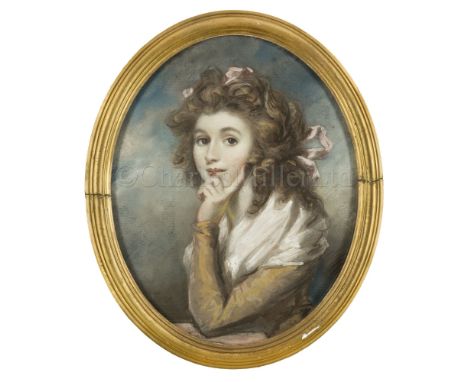 ATTRIBUTED TO DANIEL GARDNER (1750-1805) A Rotheram Family Portrait of a Young Lady, circa 1790 Pastel and gouache 10½ x 8¼in