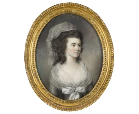 Ø ATTRIBUTED TO HUGH DOUGLAS HAMILTON (1739-1808) Portrait of a lady identified as Dorothea Rotheram, wife of Captain Rothera