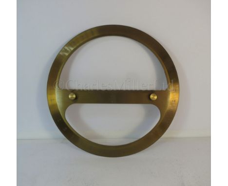 A 12IN. CIRCULAR PROTRACTOR BY W.F.S. constructed in lacquered brass, the crossbar inscribed with Government broad arrow mark