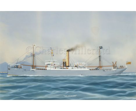 NEAPOLITAN SCHOOL (20TH CENTURY) Fair and foul portraits of the S.S. ‘Devian’, circa 1915 Watercolour and gouache Inscribed w
