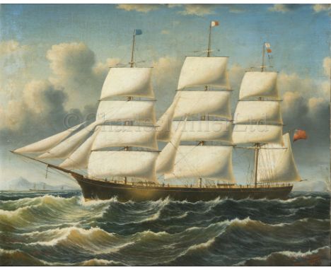 ROBERT R. HOPE (BRITISH, 1869–1936) S.V. ‘Columbo’ off Naples Oil on canvas Signed ‘Robert R Hope’, dated 1913 (lower left) a
