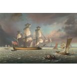 δ LEONARD JOHN PEARCE (BRITSH, CIRCA 1985) The training ship 'Marine Society’ (ex-'Beatty') heaving-