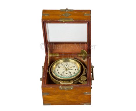 A TWO-DAY MARINE CHRONOMETER BY KIROV with 3½in. silvered dial signed in Cyrillic for the Kirov factory CCCP and numbered 216