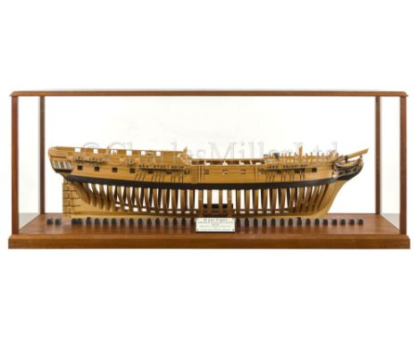 A FINELY CONSTRUCTED 1:48 SCALE ADMIRALTY BOARD STYLE MODEL FOR A 38-GUN ARTOIS CLASS FRIGATE OF CIRCA 1793 modelled by J. Bu