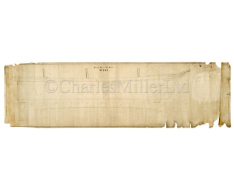 'FLOOR PLAN OF SHIP No.253': A ¼IN:1FT SCALE PROFILE LINE DRAWING FOR THE ARDMORE, BY BARCLAY, CURLE &amp; CO., 1875 ink on c