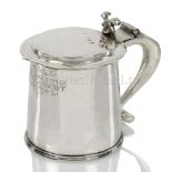 A VERY RARE CHARLES II PRESENTATION NAVAL SILVER TANKARD