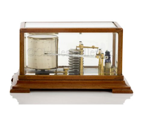 A RECORDING BAROGRAPH BY R.H. WHITE &amp; CO., LEEDS, CIRCA 1920 the eight capsule pressure drum with gilt brass components, 