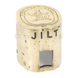 A RARE 19TH CENTURY RUDDER CAP FROM THE YACHT JILT