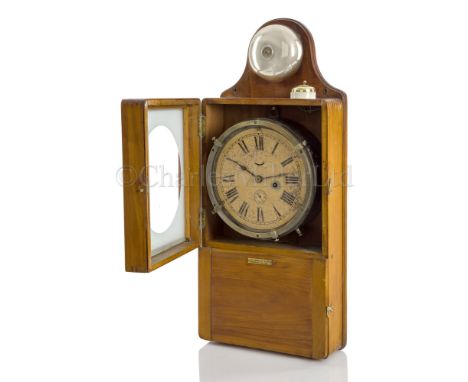 A RARE AND HIGHLY ORIGINAL FIRST WORLD WAR CONVOY “ZIG-ZAG” CLOCK the 8in. painted dial with Roman numerals, black spade hand