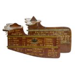 A PRESENTATION OXFORD COLLEGE ROWING EIGHT RUDDER