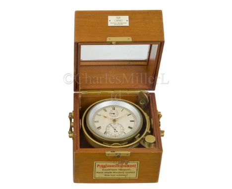 A TWO-DAY MARINE CHRONOMETER BY G.U.B. GLASHÜTTE, CIRCA 1976 the 3½in. silvered dial signed Glashütte and numbered 12788, gol