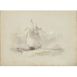 OSWALD WALTER BRIERLY (BRITISH, 1817-1894) : H.M.S. ‘Malabar’ (74) running up from a gale, November