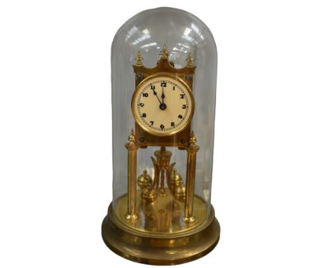 A mid 20th century German-made domed anniversary clock