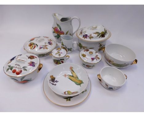 Royal Worcester and Evesham kitchen and dining wares i.e.: tureens, plates, dishes etc