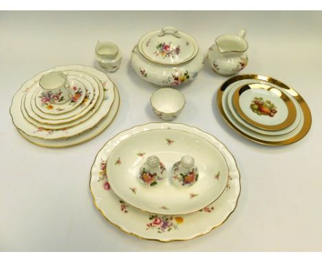 Royal Crown Derby - A large dinner/tea service in the "Posies" pattern. To include plates, tureen, cups, saucers etc.&nbsp;