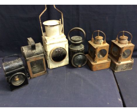 Collection of vintage railway lamps&nbsp;