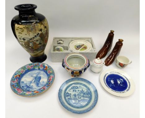 A collection of mixed 19th and 20th Century plates and dishes to include makers of; Masons, Turner, Davenport etc. Some being