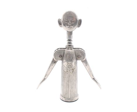 A 20th century base metal "Sammelier" novelty corkscrew. Approx. 20cm long.