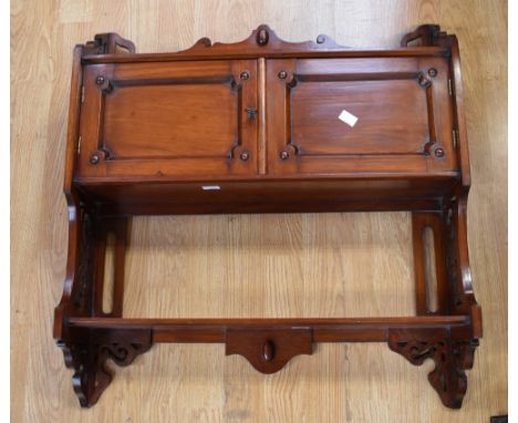 Mid 19th century mahogany tilt top rectangular wine/side table on three splayed legs and turned supports. Also late 19th cent