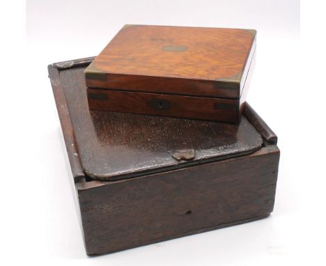 A mixed lot of wooden items to include; an early 20th Century childs alphabet game in large wooden box, all letters having pi