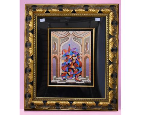 Anatole Krasnyansky (Ukraine American b.1930) Joker's Ballroom colour serigraph, 28 x 29cm numbered 18/625 and signed, framed