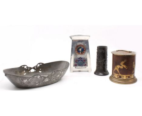 A small collection of Art Nouveau and Art Nouveau style items to include; a William Hair Haseler (Solkets) for Liberty's Engl