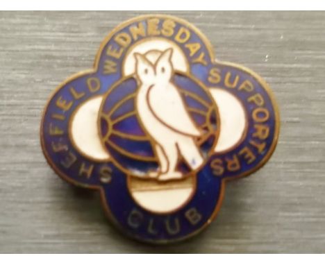 SHEFFIELD WEDNESDAY - VINTAGE SUPPORTERS CLUB BADGE
Makers - Fattorini