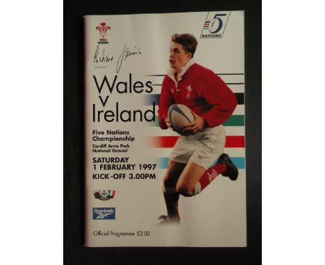 RUGBY UNION - 1997 WALES V IRELAND PROGRAMME &amp; TICKET
Ticket - folds