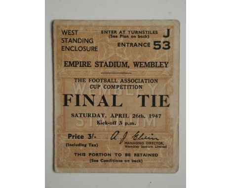 1947 FA CUP FINAL BURNLEY V CHARLTON TICKET
Good condition