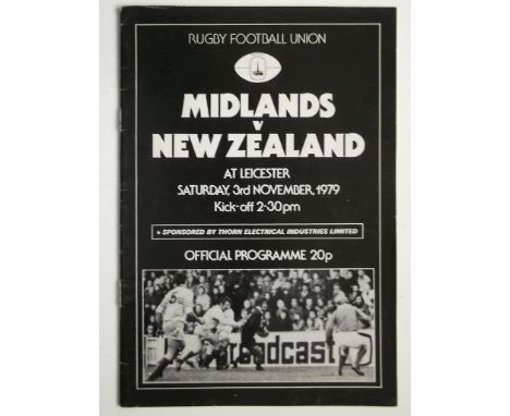 RUGBY UNION - 1979 MIDLANDS V NEW ZEALAND AT LEICESTER PROGRAMME &amp; TICKET
Both good condition